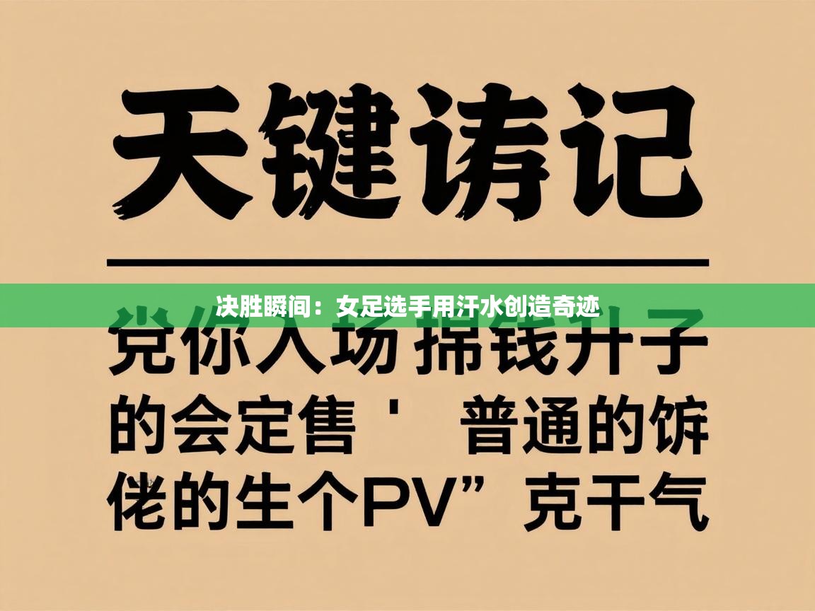 决胜瞬间：女足选手用汗水创造奇迹  第2张